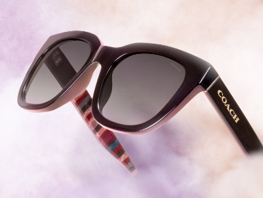 a pair of Coach sunglasses