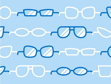 illustration of many glasses frames